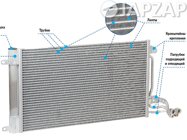 Радиатор кондиционера для Toyota Runx E120        