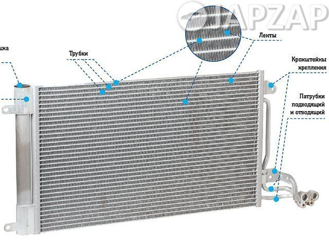 Радиатор кондиционера для Suzuki Swift 3 ZC ZD  K12B      