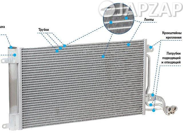 Радиатор кондиционера для Nissan Cube AZ10  CGA3DE  перед    